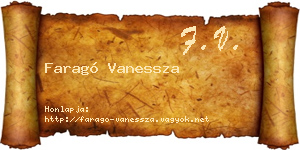 Faragó Vanessza névjegykártya